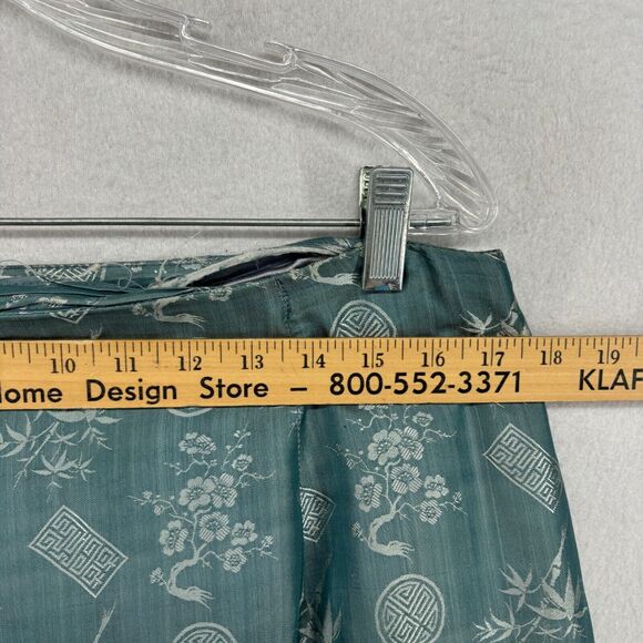 NHA MAY LAI Skirt M Wrap Tie Belt Brocade Vietnamese Traditional Sarong Blue - Picture 11 of 13